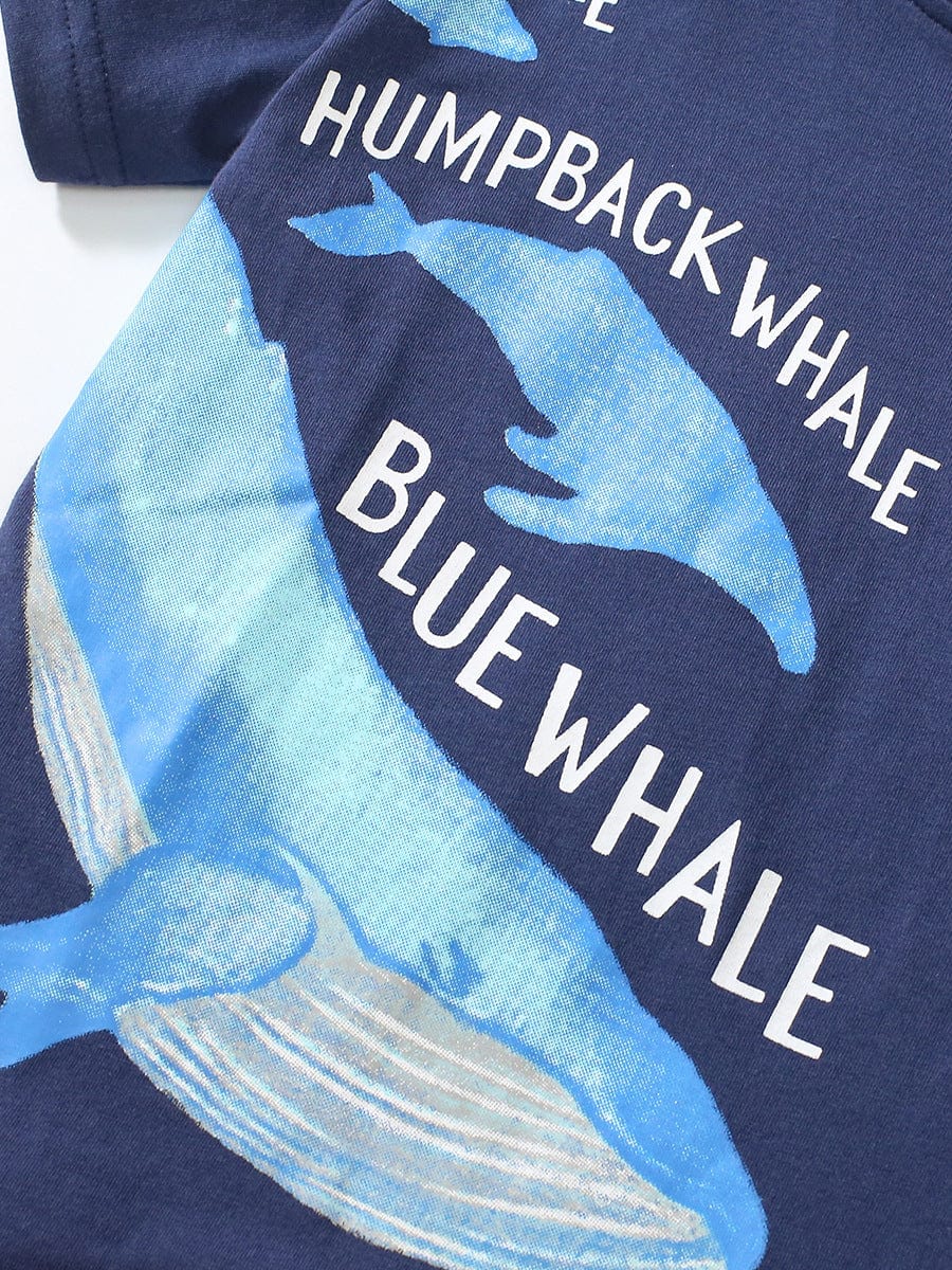 Little Wonders Children's Wear Shorts & Tops Whale Tee & Navy Blue Shorts - ON ORDER