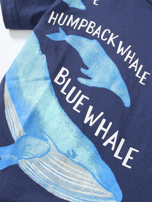 Little Wonders Children's Wear Shorts & Tops Whale Tee & Navy Blue Shorts - ON ORDER