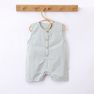 Little Wonders Children's Wear Jumpsuits Button - Front Sleeveless Romper