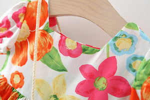 Little Wonders Children's Wear Dresses Colourful Flower Dress & Bag