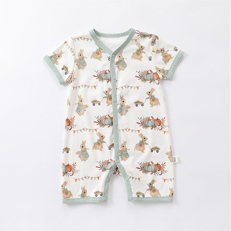 Little Wonders Children's Wear Jumpsuits Baby's All Over Rabbit Print Jumpsuit