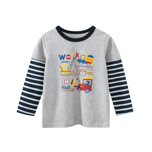 Little Wonders Children's Wear Tees Diggers & Excavators Long Sleeve Tee