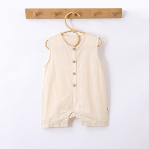 Little Wonders Children's Wear Jumpsuits Button - Front Sleeveless Romper