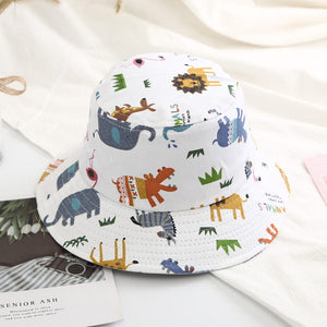 LITTLE WONDERS CHILDREN'S WEAR Hats Small 1-3 years / Jungle Animals Kid's Bucket Hats 1-3 yrs