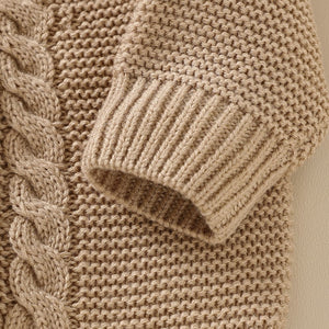 Little Wonders Children's Wear Sweaters Basic Essential Cardigan - Taupe