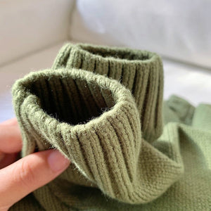 Little Wonders Children's Wear Sweaters Olive Green Knitted Sweater 100% Cotton