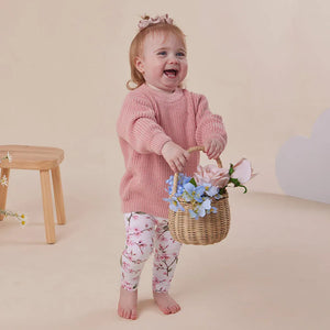 Snuggle Hunny Sweaters 100% Organic Knitted Cotton Sweater - Rose Pink