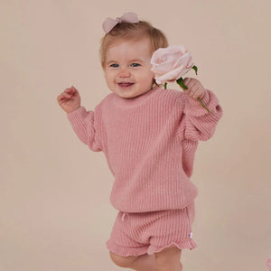 Snuggle Hunny Sweaters 100% Organic Knitted Cotton Sweater - Rose Pink