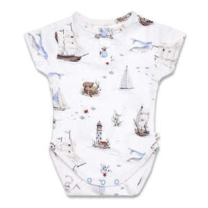 Snuggle Hunny Jumpsuits Set Sail Short Sleeve Bodysuit