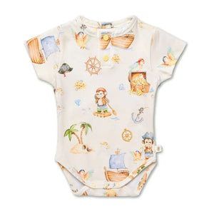 Snuggle Hunny Jumpsuits Treasure Island Short Sleeve Bodysuit