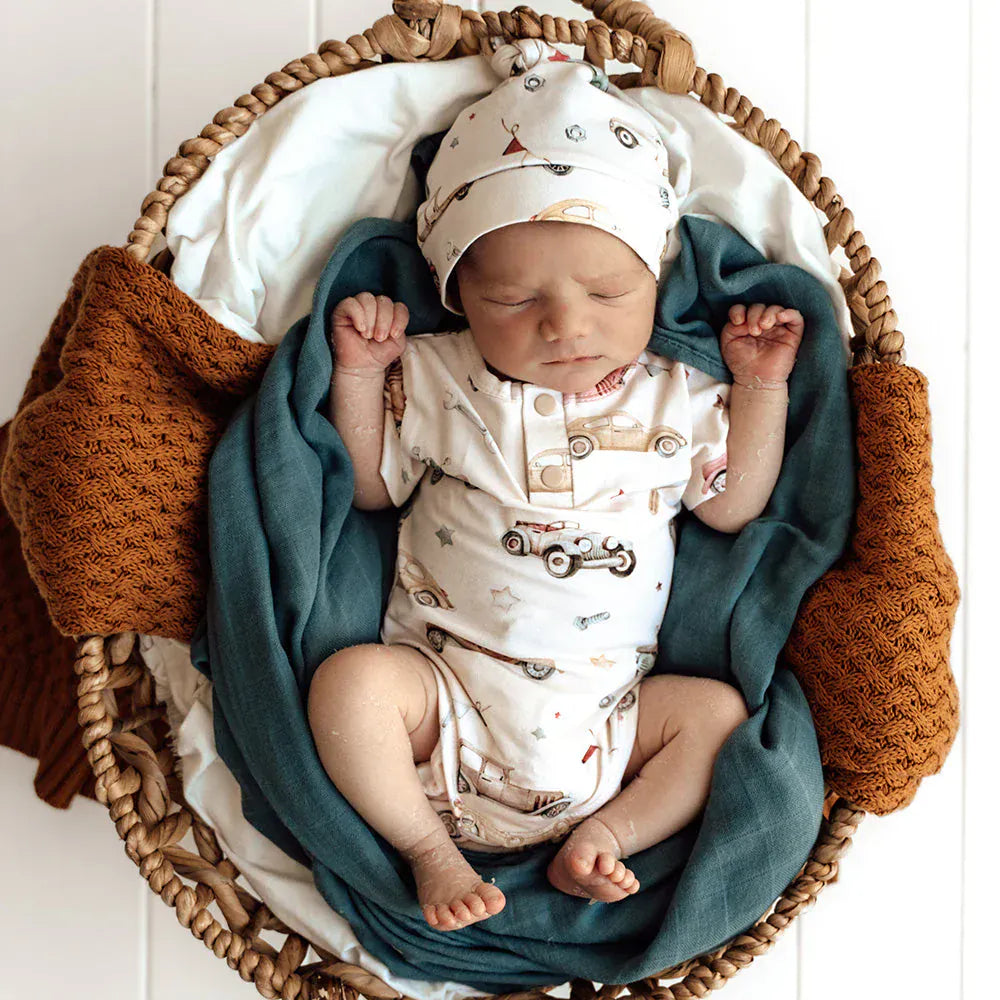 Snuggle Hunny Jumpsuits Vintage Cars Organic Bodysuit