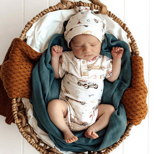 Snuggle Hunny Jumpsuits Vintage Cars Organic Bodysuit