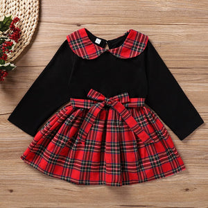 LITTLE WONDERS CHILDREN'S WEAR Dresses Girls Red Tartan Dress