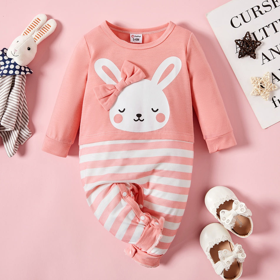 Pink Bunny Baby Jumpsuit