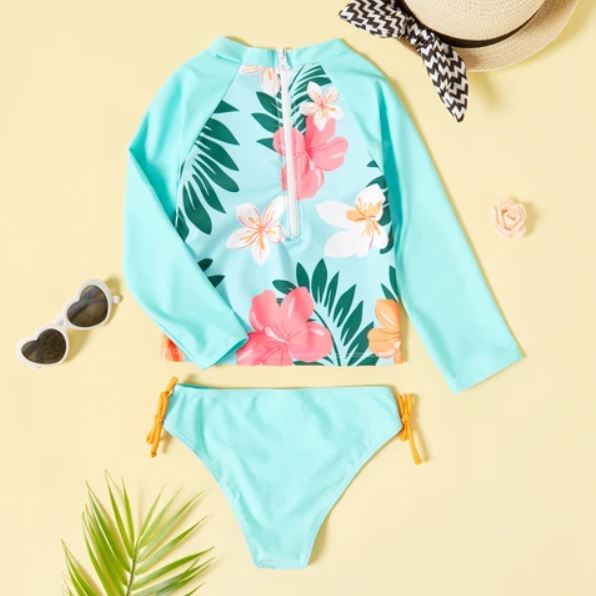 Floral Long Sleeve Swimmers