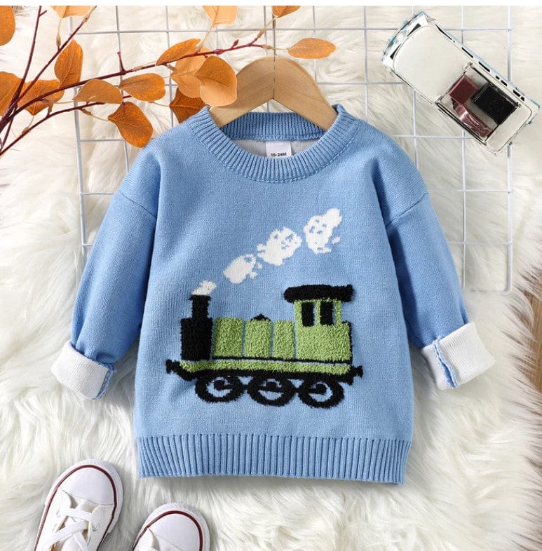 Little Wonders Children's Wear Sweaters Choo Choo Train Knitted Sweater